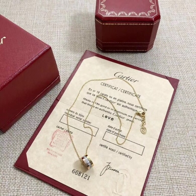 卡地亞項鍊Cartier女款玫瑰金18k 保證不掉色