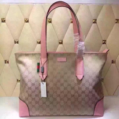 GUCCI熱賣款308928回貨，杏布配粉色牛皮，39*29*14