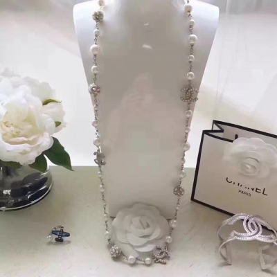 Chanel 雙C小米珠圓球珍珠長鏈！百搭不挑人！施華洛珍珠 正品黃銅材質！純手工出品 高級定制！