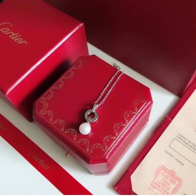 Cartier卡地亞 Himalia系列 圈圈珍珠項鍊 精美璀璨 精選優質925純銀材質背面無暇拋光處理