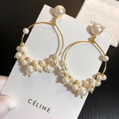 CELINE 賽琳 簡約復古金色系列首飾 原版黃銅材質