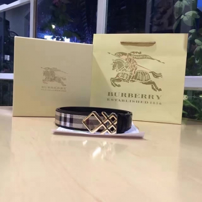 Burberry巴寶莉女款皮帶 30mm 不可裁剪 實拍圖 雙面牛皮 定制皮料 獨家黑色