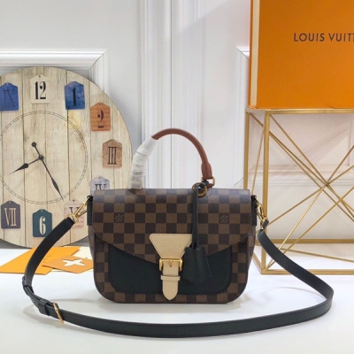 LV LOUIS VUITTON路易威登 外海原單 正品複刻N40146黑Crossbody 手袋融合 Damier Ebene 塗層帆布與柔軟的細粒面皮革 塑造精巧翻蓋設計，內裡可容納日常所需，既顯休閒隨意，又不乏都市