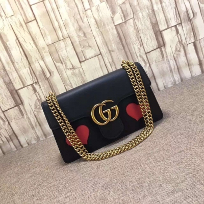 Gucci新款，對這只GG Marmont鏈條包的總結是：復古、精緻、妙趣橫生。進口牛皮、實物實拍、原單質量、專櫃品質、原單古銅五金