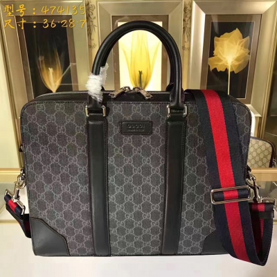 【GUCCI-古奇】公文包 十年打造專業GUCCI男包 市場頂級獨家控貨，專櫃品質 採用進口牛皮，原廠五金！精緻做工。獨家實物拍照 品質如圖可見 。款號：474135。尺寸：36*28*7