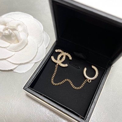 CHANEL香奈兒 皮雙C耳環 2021春夏 超閃