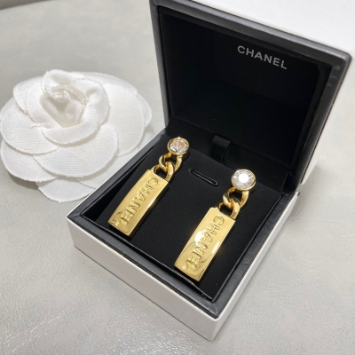 CHANEL香奈兒 小香耳釘 高級定制 專櫃一致黃桐材質