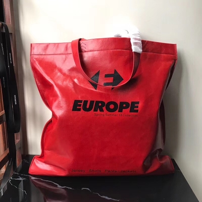 Balenciaga巴黎世家 最新款 Supermarket Europa！大號購物包 義大利進口羊皮 尺寸47*46cm，獨家現貨實拍圖 313大紅色