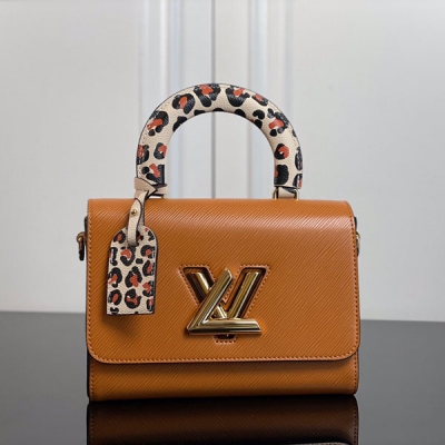 LOUIS VUITTON LV路易威登 M58568扶桑金 頂級原單 2021 秋季 Wild at Heart 膠囊系列為 Twist 中號手袋注入野性神采。經典 Epi 粒面皮革包身搭配行李箱風