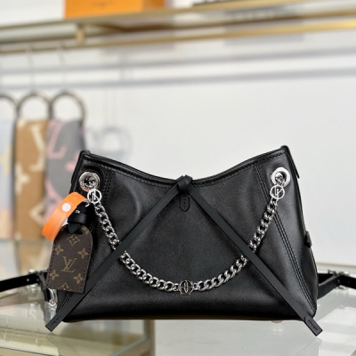 LV路易威登 特級MB晶片版原廠皮 CARRYALL BB手袋 型號：M24860 材料：A級全鋼五金，進口原廠面料 包裝：全套原廠免稅MB包裝 尺寸：26x17x10cm