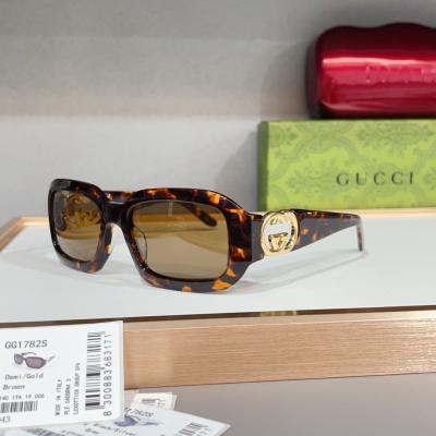 Gucci古馳 2026官網新款太陽鏡 MOD：GG1782 Size：57口19-140